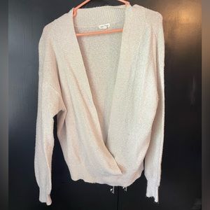 Soft Chunky Cream Wrap Sweater
